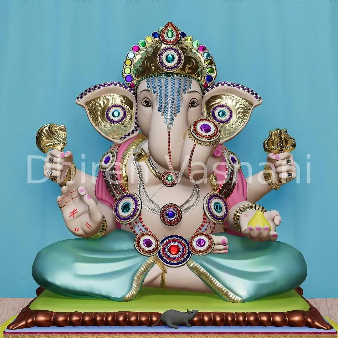 3D Render of Dagdusheth Halwai Ganpati